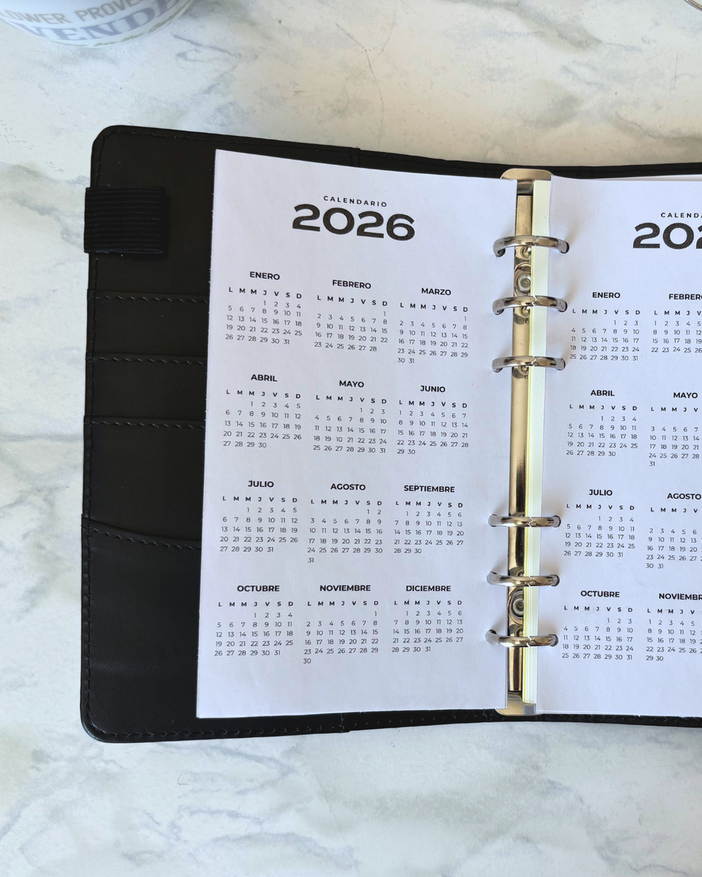 Planner A6 Negro